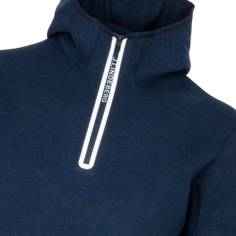 2021 J.Lindeberg Logo Hood Mens Midlayer Navy-2